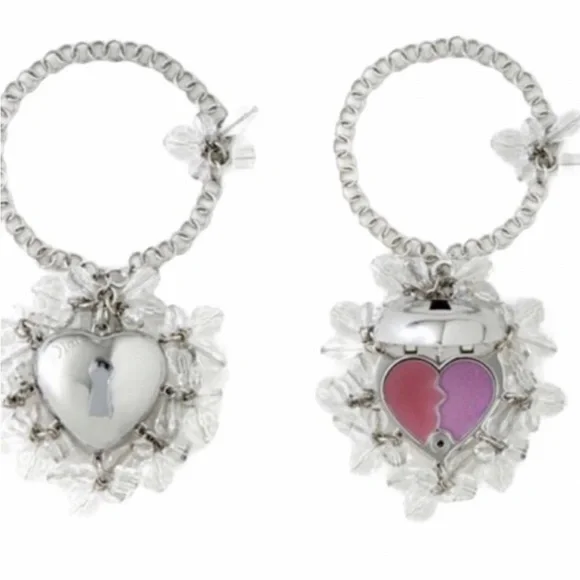 Dior Swarovski Crystal Bracelet Heart Lip Gloss 001 Magical Seduction Bag Charm - Picture 7 of 8